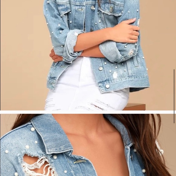 Free People Jackets & Blazers - Free People oversized Sunday Funday Pearl Jacket S